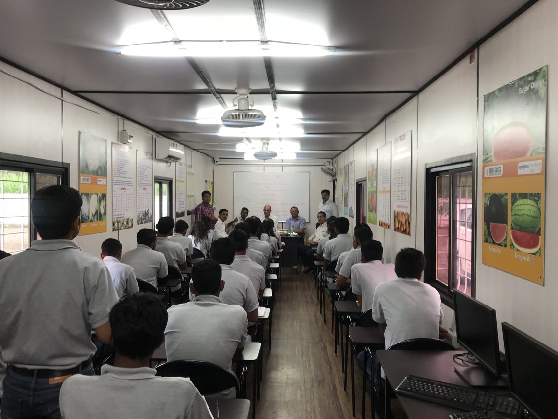 ATA students discuss with Foundation staff in Pune
